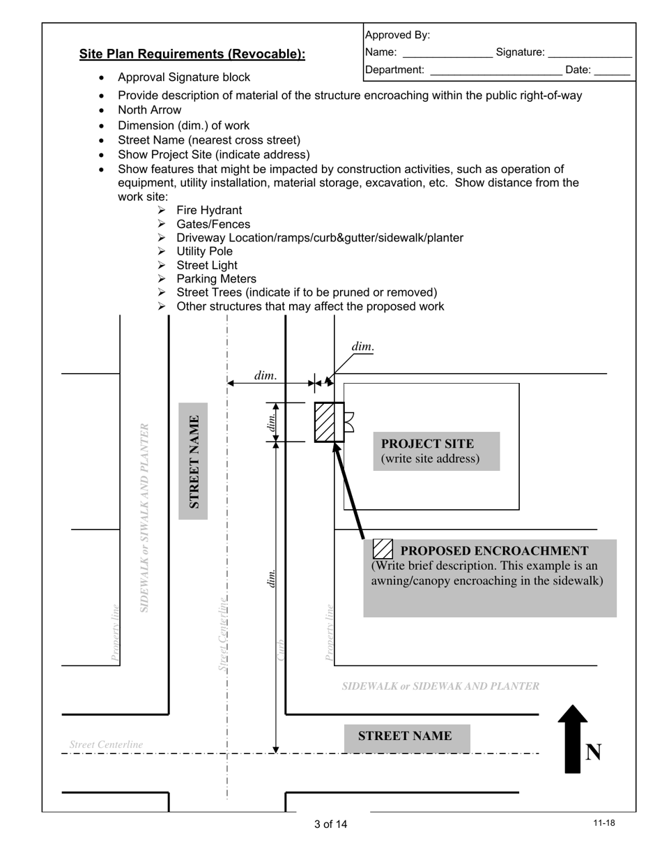 Revocable Permit Application and Permit Form - City of Sacramento, California, Page 3
