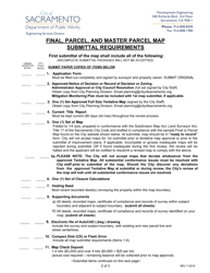 Final, Parcel and Master Parcel Map Submittal Application - City of Sacramento, California, Page 2