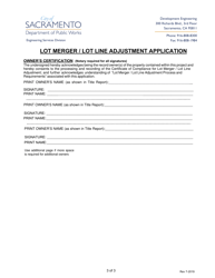 Lot Merger/Lot Line Adjustment Application - City of Sacramento, California, Page 3