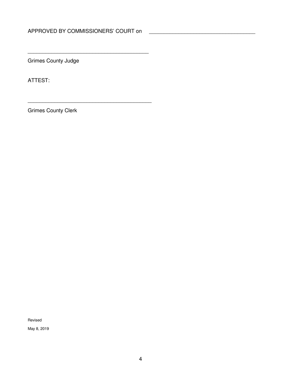 Proposed Temporary Water Line Installation in County Right-Of-Way - Grimes County, Texas, Page 4