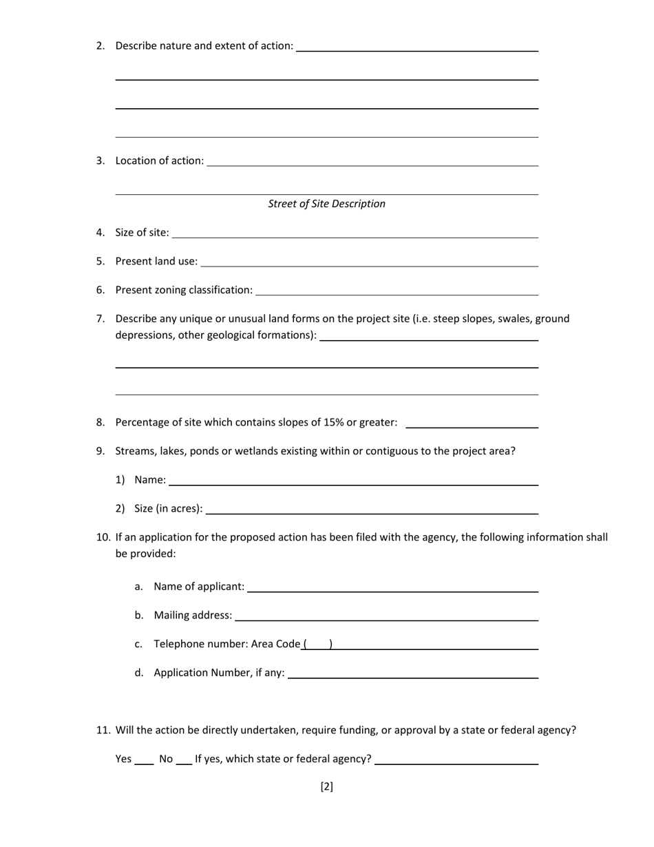 Waterfront Assessment Form - Town - Town of Clayton, New York, Page 2