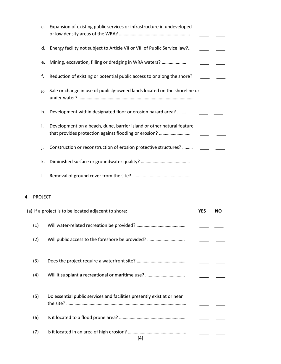 Waterfront Assessment Form - Town - Town of Clayton, New York, Page 4