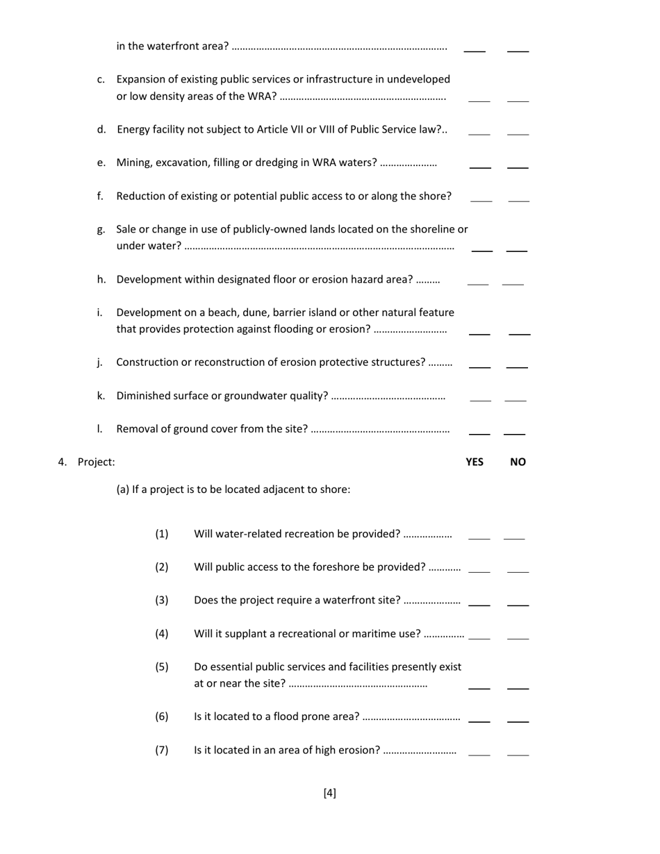 Waterfront Assessment Form - Village - Town of Clayton, New York, Page 4