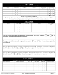 Form SJ-AD-001 Adoption Questionnaire - County of San Joaquin, California, Page 2