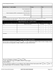 Form SJ-AD-001 Adoption Questionnaire - County of San Joaquin, California, Page 3