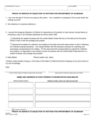 Form SJPR-101 Objection to Petition for Appointment of Guardian - County of San Joaquin, California, Page 3