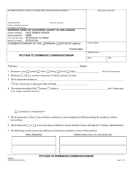 Document preview: Form SJPR-204 Petition to Terminate Conservatorship - County of San Joaquin, California