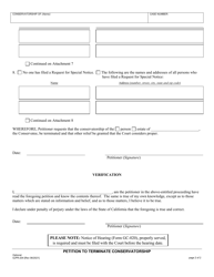 Form SJPR-204 Petition to Terminate Conservatorship - County of San Joaquin, California, Page 2