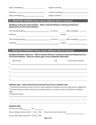 Civil Mediation Program Panelist Application - County of San Joaquin, California, Page 2