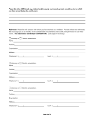 Civil Mediation Program Panelist Application - County of San Joaquin, California, Page 3