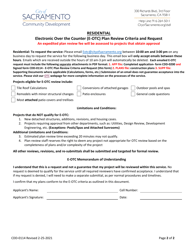 Form CDD-0114 Commercial Electronic Over the Counter (E-OTC) Plan Review Criteria and Request - City of Sacramento, California, Page 2