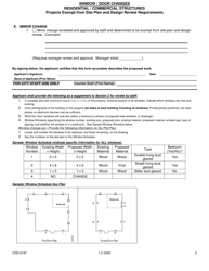 Form CDD-0187 Over the Counter Window and Door Approval Form - City of Sacramento, California, Page 2
