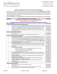 Form CDD-0259 Master Plan/Subdivision &amp; Production Permit Submittal Checklist - City of Sacramento, California