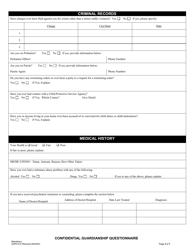 Form SJPR-010 Confidential Guardianship Questionnaire - County of San Joaquin, California, Page 3