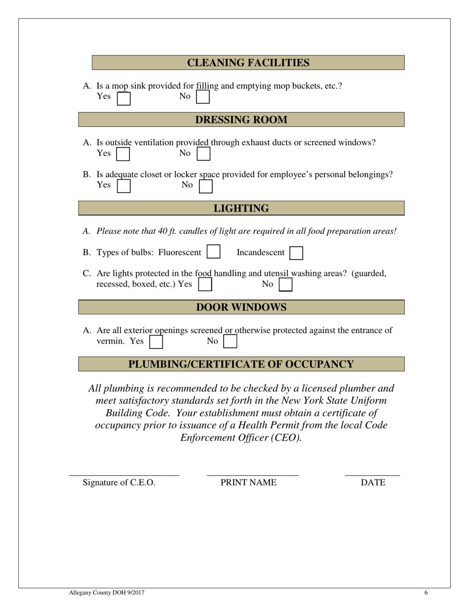 Plan Review Checklist - Allegany County, New York, Page 6