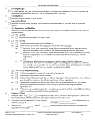Form CR-415 Petition to Terminate Sex Offender Registration - County of Sacramento, California, Page 2