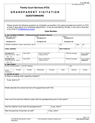Document preview: Form FL/E-ME-825 Grandparent Visitation Questionnaire - County of Sacramento, California