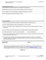 Form FL/E-ME-825 Grandparent Visitation Questionnaire - County of Sacramento, California, Page 2