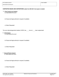 Form FL/E-CT-032 Statement of Issues and Contentions - County of Sacramento, California, Page 2