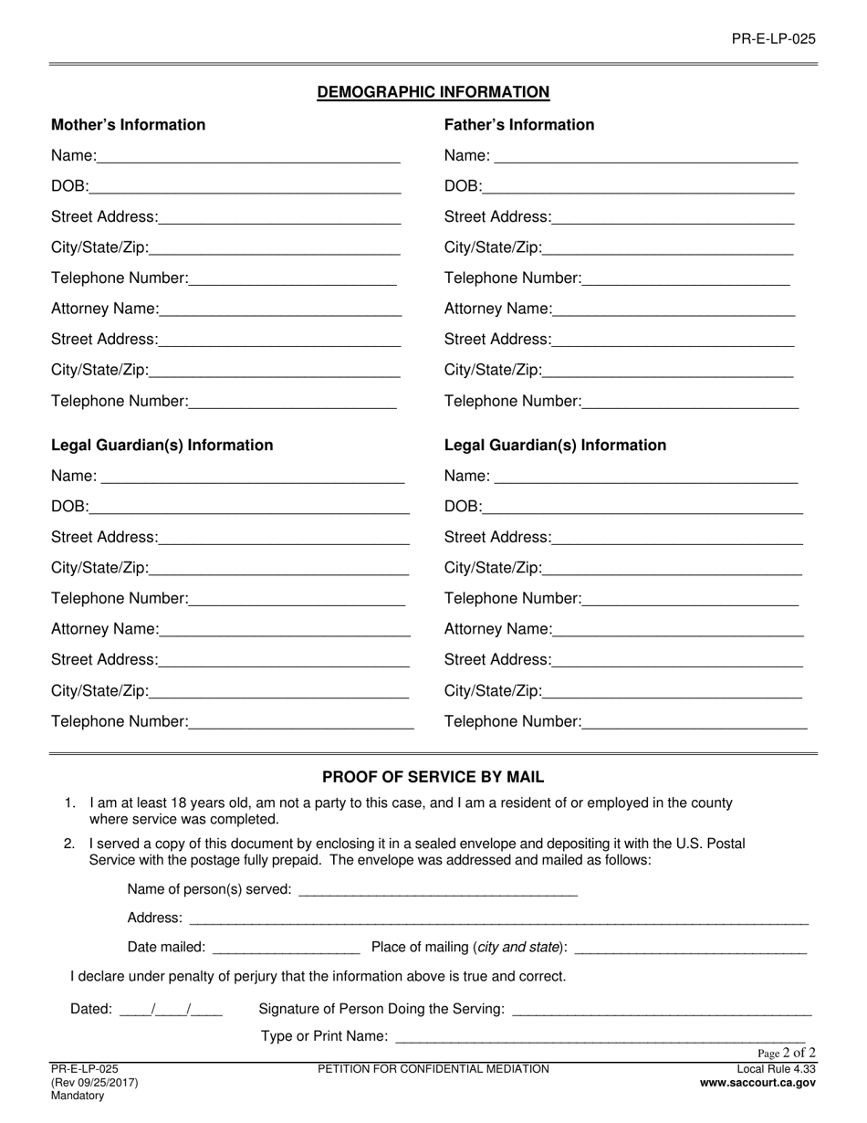 Form PR-E-LP-025 - Fill Out, Sign Online and Download Fillable PDF ...