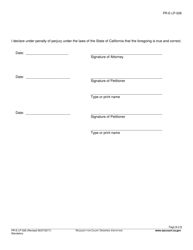 Form PR-E-LP-026 Request for Court Ordered Visitation - County of Sacramento, California, Page 3