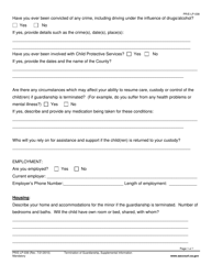 Form PR-E-LP-039 Termination of Guardianship, Supplemental Information - County of Sacramento, California, Page 3