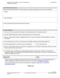Form FL/E-ME-815 Guardianship Questionnaire - County of Sacramento, California, Page 2