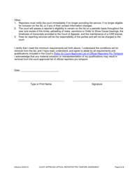 Court-Approved Official Reporter Pro Tempore Agreement - County of Sacramento, California, Page 2