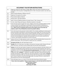 Occupancy Tax Return Form - Warren County, New York, Page 2