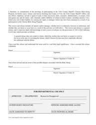 Application for Citizens Ride-Along - Yolo County, California, Page 2