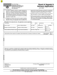 Document preview: Form DS-104A Board of Appeals and Advisors Application - City of San Diego, California
