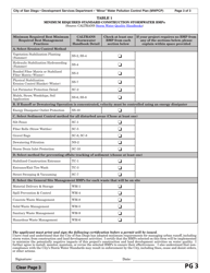 Form DS-570 Minor Water Pollution Control Plan (Mwpcp) - City of San Diego, California, Page 3