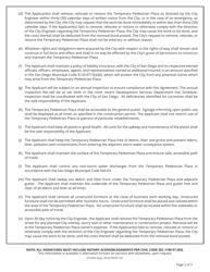 Form DS-6002 Temporary Pedestrian Plaza Maintenance and Removal Agreement - City of San Diego, California, Page 2