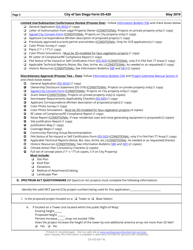 Form DS-420 Wireless Communication Facilities Supplemental Application and Checklist - City of San Diego, California, Page 2