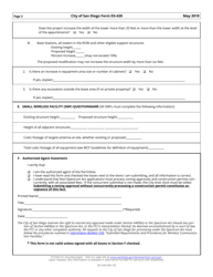 Form DS-420 Wireless Communication Facilities Supplemental Application and Checklist - City of San Diego, California, Page 3