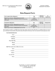 Data Request Form - City and County of San Francisco, California