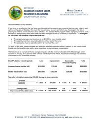 &quot;Application for Reassessment of Damaged or Destroyed Assessable Property in Excess of $10,000&quot; - County of San Mateo, California