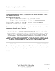 Form PR67 Disaster Relief Application - City and County of San Francisco, California (English/Spanish), Page 2