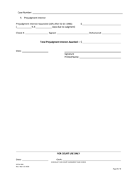 Form SFCIV-006 Checklist for Court Judgment - Bad Check - County of San Francisco, California, Page 2