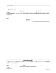 Form SFCIV-005 Checklist for Clerk Judgment - Common Counts - County of San Francisco, California, Page 2