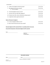 Form SFCIV-013 Checklist for Renewal of Judgment - County of San Francisco, California, Page 2