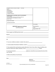 Form SFCIV-032 Zoom Appearance Procedure for Civil Harassment - County of San Francisco, California, Page 2