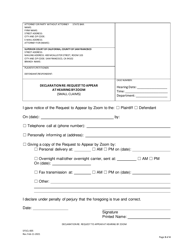 Form SFSCL-005 Request to Appear at Hearing by Zoom (Small Claims) - County of San Francisco, California, Page 3