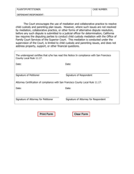Form SFUFC-11.17 Notice of Nature and Availability of Alternative Dispute Resolution Methods in Family Law Matters - County of San Francisco, California, Page 4