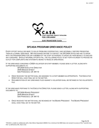 Form SFUFC-CASA-B Consent by Non-minor Dependent (Nmd) for Assignment of Court Appointed Special Advocate (Casa) and Authorization to Share Information - County of San Francisco, California, Page 2