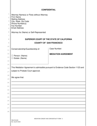 Form PRB-PCN-003 Mediation Consent and Confidentiality Form - County of San Francisco, California, Page 3