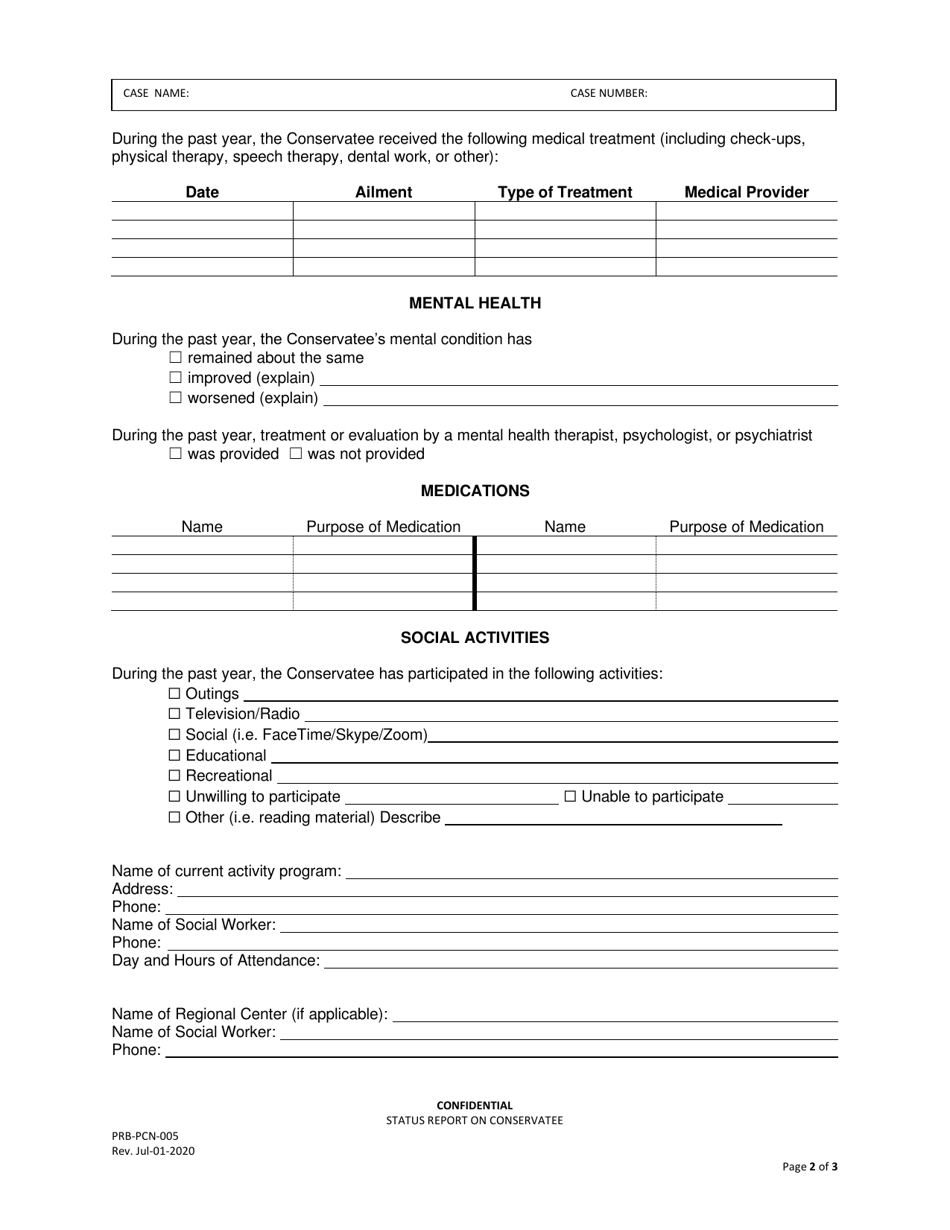 Form PRB-PCN-005 - Fill Out, Sign Online and Download Printable PDF ...