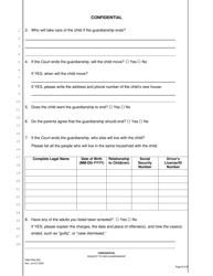 Form PRB-PGN-002 Confidential Request to End Guardianship - County of San Francisco, California, Page 2