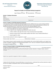 Form FFWO1 &quot;Request for Flexible or Predictable Working Arrangement&quot; - City and County of San Francisco, California, Page 3