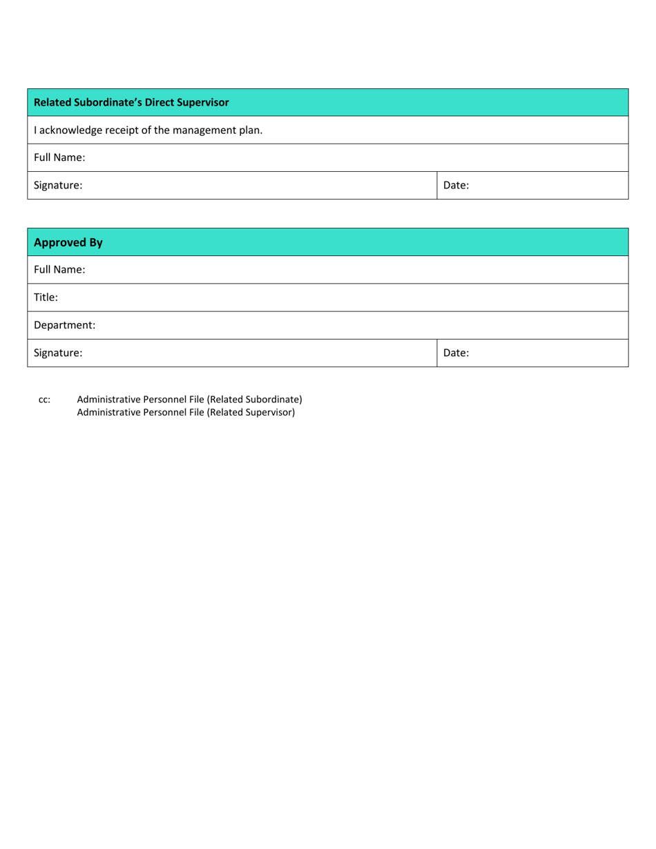 Family and Romantic Relationships at Work Policy - Management Plan - City and County of San Francisco, California, Page 4